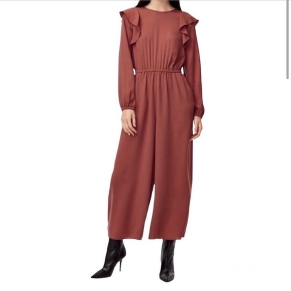 Aritzia fleurette ruffle jumpsuit - Picture 2 of 6